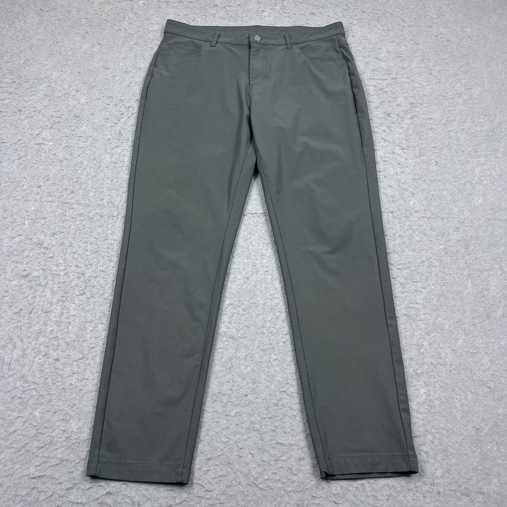 Fabletics 5-Pocket Pant Mens 36x30 Gray Classic Fit Chino Golf Performance